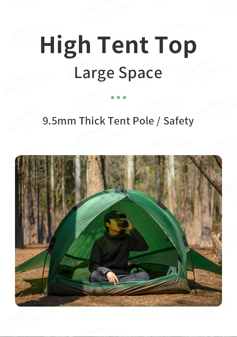 Cheap Goat Tents New  FLYING FISH Ultralight Camping Tent Outdoor 20D Silicone Nylon 2 Persons Backpacking Hiking Tent With Free Mat   
